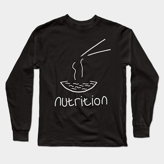 Nutrition Food Hand Drawing Long Sleeve T-Shirt by me and dinosaur